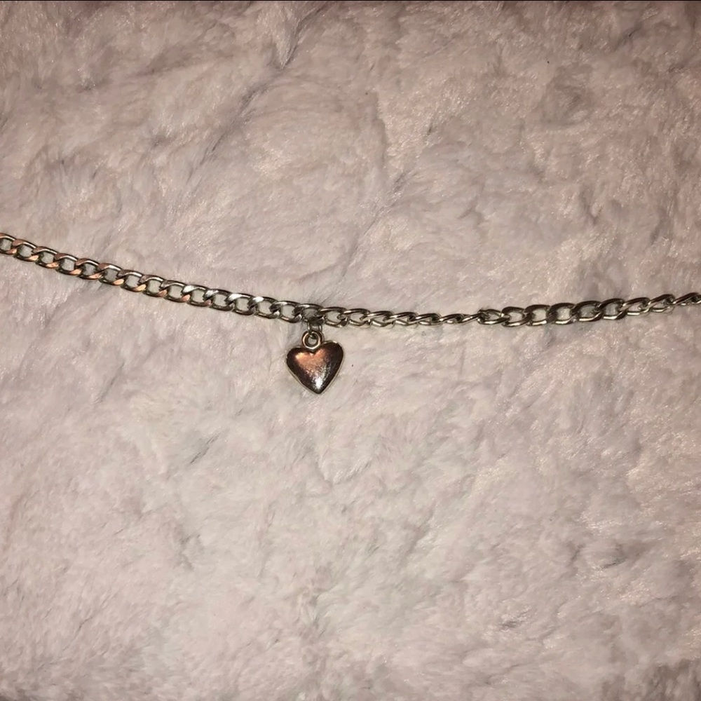 Silver Heart Choker